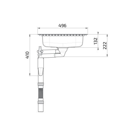 Måttuppgifter - Insatsbänk med grunda disklådor Granberg ES20 - 61,6 cm