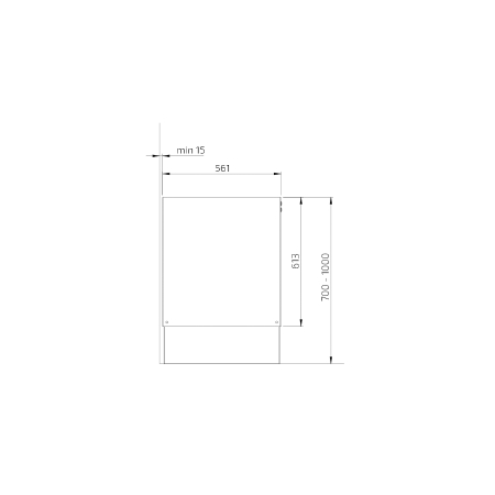 Dimensions - Kitchen Worktop Lift Sidelift 6400, 99,0-329,0 cm