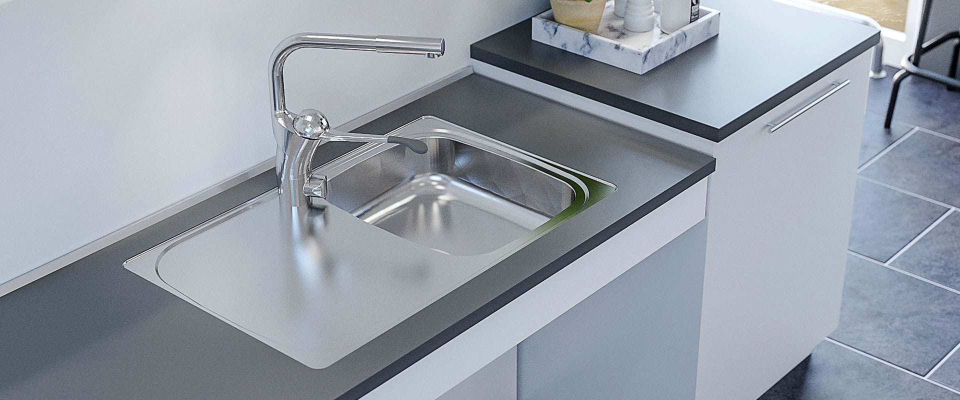 Inset Kitchen Sink Granberg ES15 - 76.6 cm